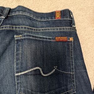 Blue 7 FOR ALL MANKIND STRAIGHT LEG JEANS FOR WOMEN Denim Jeans
